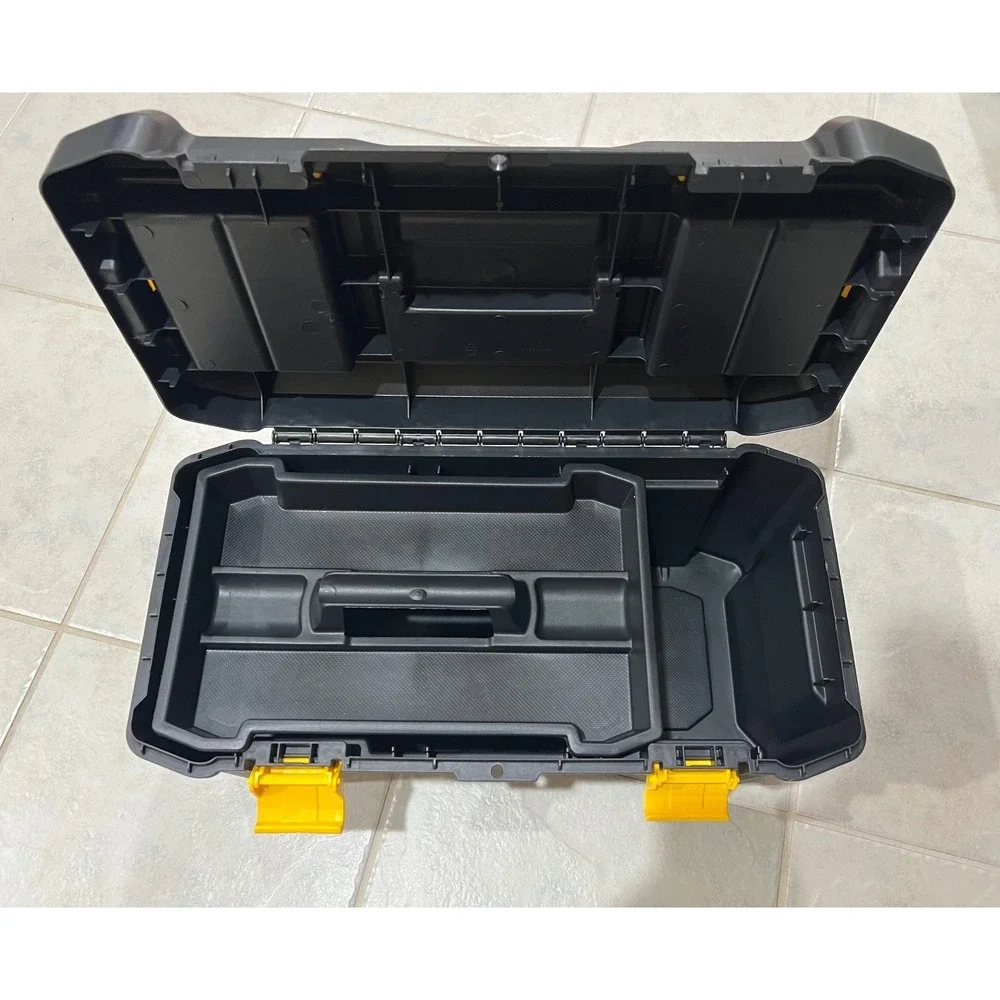 Stanley Essential 19 Inch Plastic Tool Box with Removable Tray STST19331 Black - Picture 3 of 10